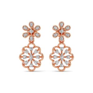 soraya floral diamond drop earring 0.69 carat