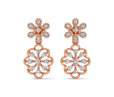 soraya floral diamond drop earring 0.69 carat
