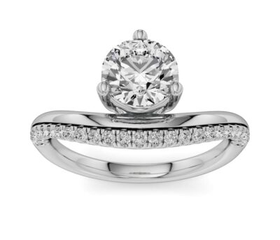 round circle diamond solitaire ring 1.17 cart
