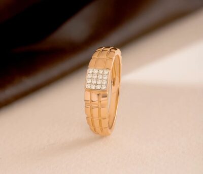 gridlock drip gold & diamond ring for men